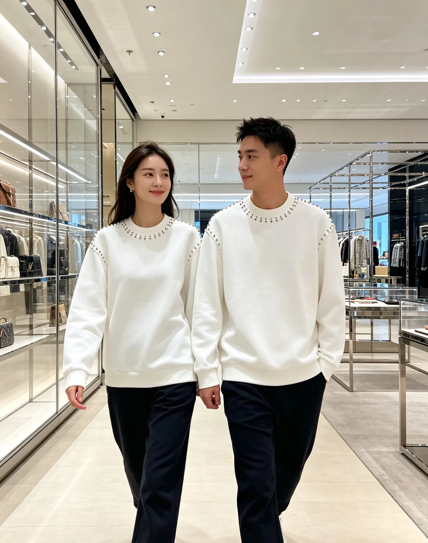 Louis Vuitton/Louis Vuitton Heavy Duty Rivet Crew Neck Sweatshirt